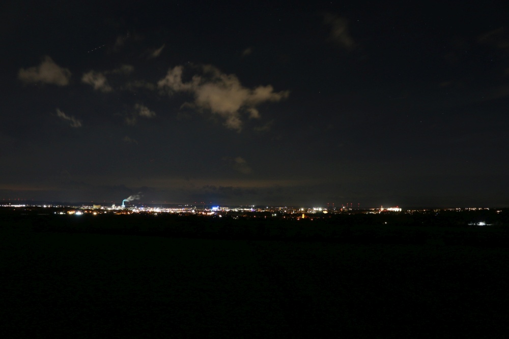 Lichtverschmutzung - Lichtglocke über Schweinfurt
