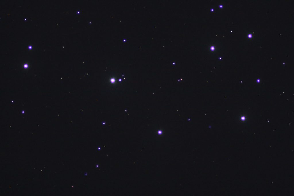 Die Plejaden (M45) am 12.3.2021 aufgenommen in der Sternwarte Schweinfurt